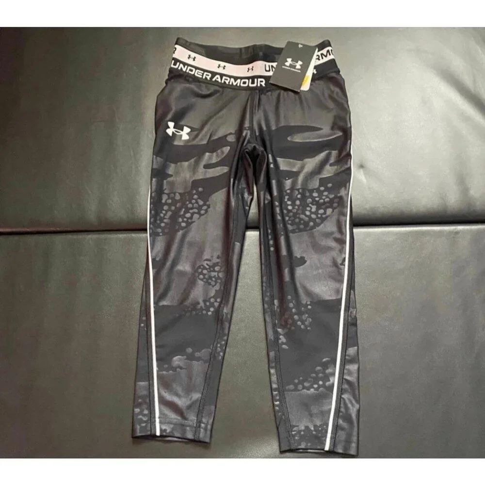 NWT Under Armour Leggings & Tee Set Girls Youth Size Small